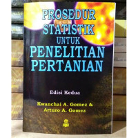 Prosedur Statistik untuk Penelitian Pertanian